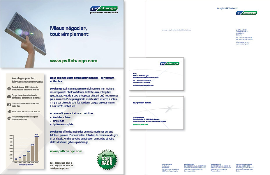 Produktblatt, Briefbogen, Visitenkarten